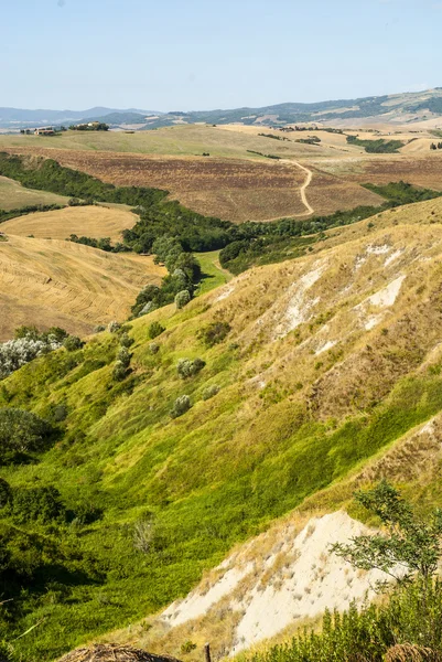 Landschap in de buurt van Volterra (Toscane) — Stockfoto