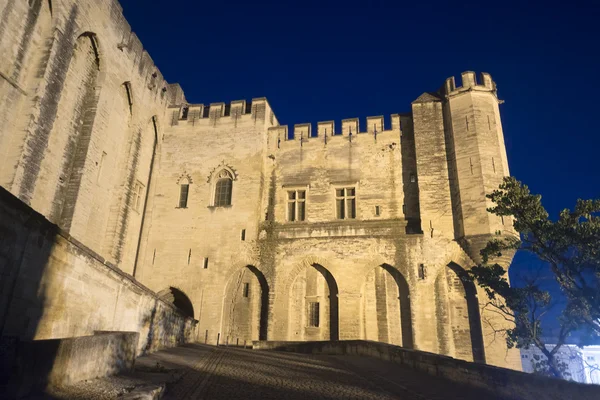 Avignon, palais des papes v noci — Stock fotografie