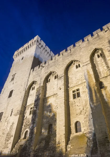 Avignon, Palais des Papes de noite — Fotografia de Stock