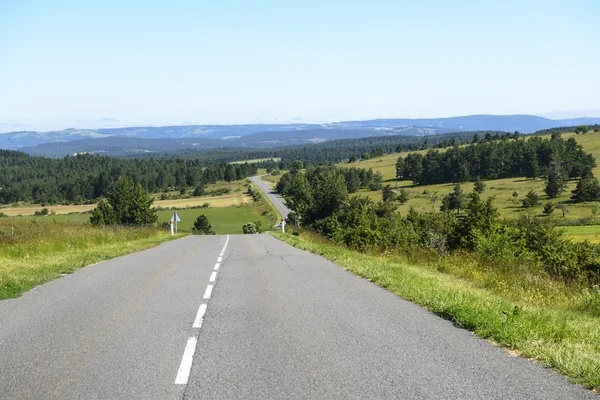 Road in the Lozere mountains — Stock Photo, Image