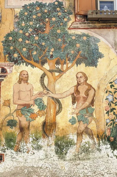 Ardez (Engadine): Adam and Eve — Stock Photo, Image