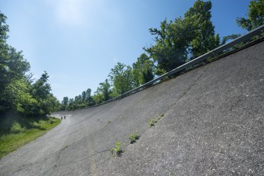 Old abandoned racetrack of Monza clipart