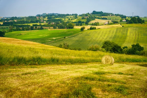 Venkovská Krajina Poblíž Agazzano Provincie Piacenza Emilia Romagna Itálie Jaře — Stock fotografie