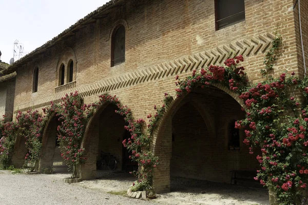 Grazzano Visconti Provincie Piacenza Emilia Romagna Itálie Historická Vesnice Středověkém — Stock fotografie