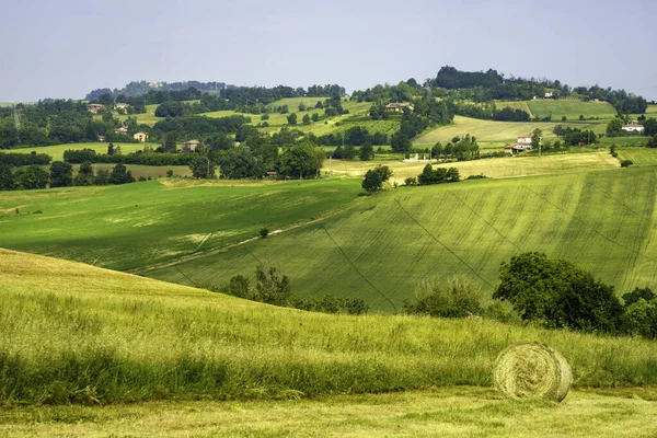 Venkovská Krajina Poblíž Agazzano Provincie Piacenza Emilia Romagna Itálie Jaře — Stock fotografie