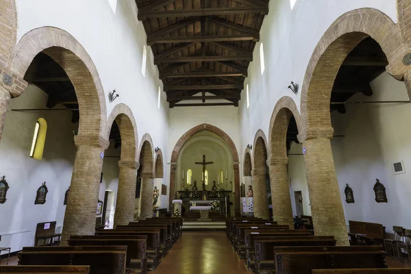 Vigolo Marchese Piacenza Emilia Romagna Italia Interno Della Chiesa Medievale — Foto Stock