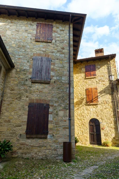 Vigoleno Desa Abad Pertengahan Provinsi Piacenza Emilia Romagna Italia — Stok Foto