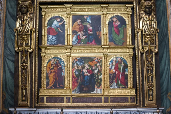 Novara (Italien): Polyptych i San Gaudenzio - Stock-foto