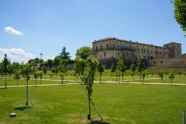 Hrad Park Sala Baganza Provincie Parma Emilia Romagna Itálie Jaře — Stock fotografie