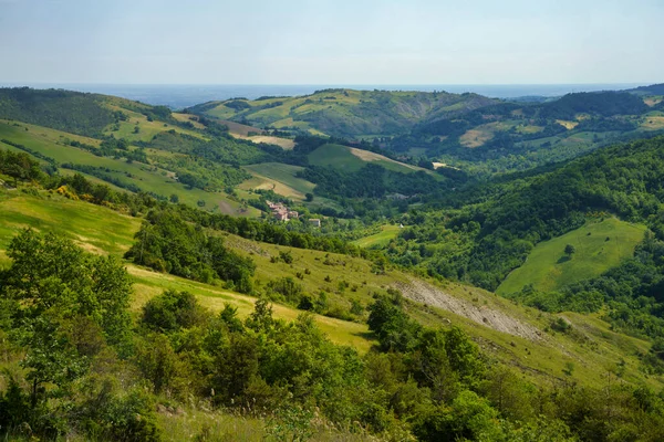 Landskap Våren Nära San Polo Och Canossa Reggio Emilia Provinsen — Stockfoto