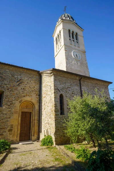 Exterior Antiga Igreja Lesignano Bagni Província Parma Emília Romanha Itália — Fotografia de Stock