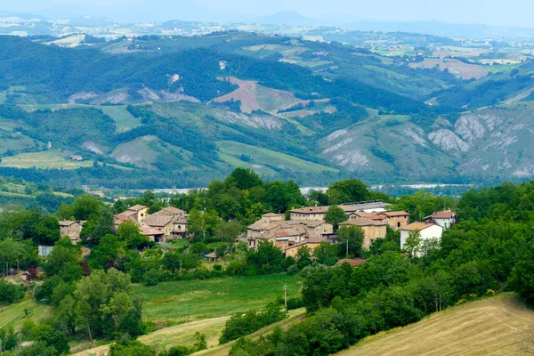 Landschaft Frühling Bei San Polo Und Canossa Provinz Reggio Emilia — Stockfoto