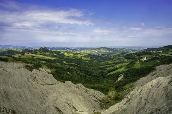 Paesaggio Campestre Primavera Vicino San Polo Canossa Provincia Reggio Emilia — Foto Stock