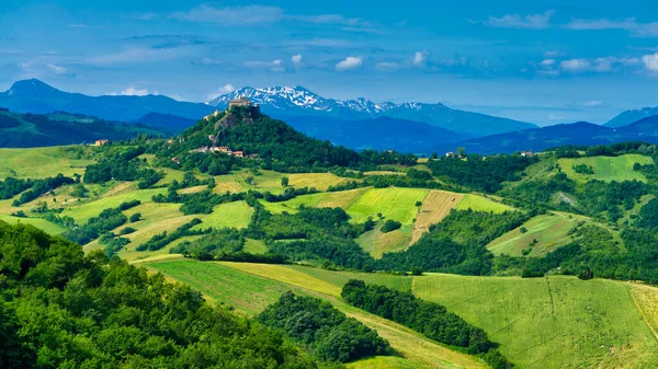 Country Landscape Spring San Polo Canossa Reggio Emilia Province Emilia — Stock Photo, Image