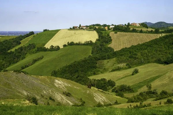 Paisagem Rural Primavera Rivalta Lesignano Bagni Parma Emilia Romagna Itália — Fotografia de Stock