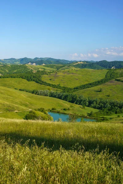 Paisaje Rural Las Colinas Cerca Bolonia Emilia Romaña Italia Primavera —  Fotos de Stock