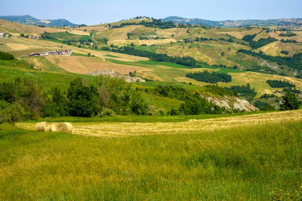 Country landscape near Pavullo nel Frignano, Modena province, Emilia-Romagna, Italy, at springtime