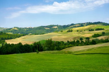 Riolo ve Castellarano yakınlarındaki kır manzarası, Reggio Emilia ili, Emilia-Romagna, İtalya