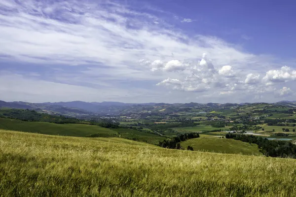 ボローニャ県 エミリア ロマーニャ州 イタリア イモーラとリオロ テルメの近くの丘の上の国の風景 — ストック写真
