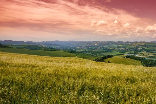 Krajina Kopcích Provincii Boloňa Emilia Romagna Itálie Poblíž Imoly Riola — Stock fotografie