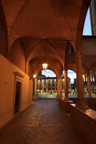 Forli Emilia Romagna Italy Historic Buildings Evening Aurelio Saffi Square — Stock Photo, Image