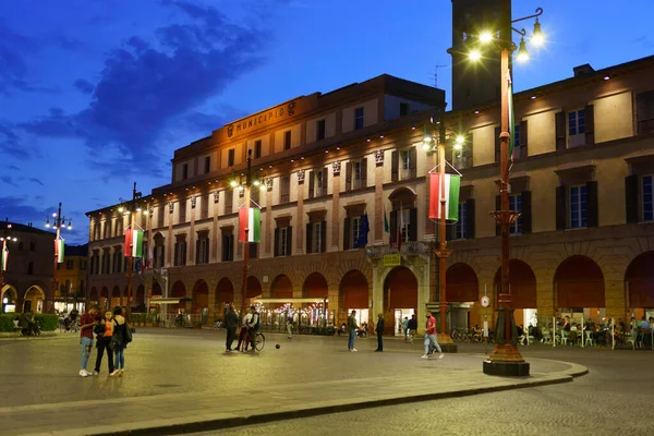 Forli Emilia Romagna Italy Historical Buildings Evening Aurelio Saffi Square — 图库照片