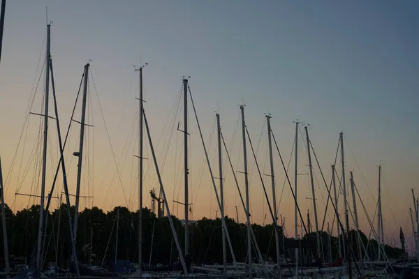 Rimini Emilia Romagna Italië Haven Bij Nacht — Stockfoto