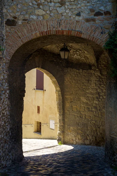 Verucchio Provincia Rímini Emilia Romaña Italia Antigua Calle Típica —  Fotos de Stock