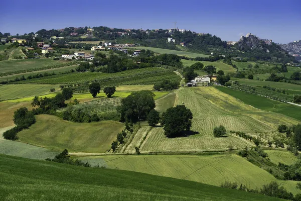 Landschaft Frühling Bei Rimini Und Verucchio Emilia Romagna Italien — Stockfoto