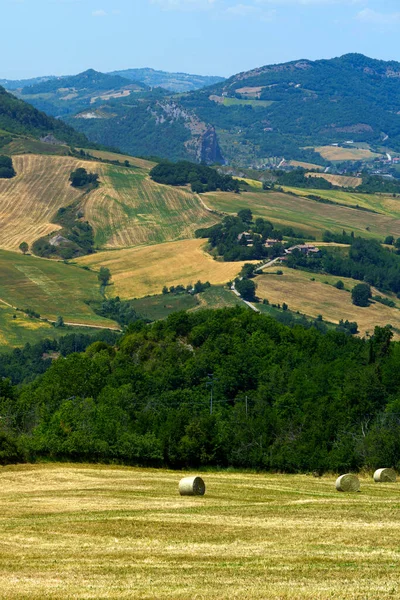Paesaggio Campagna Primavera Vicino Verucchio San Marino Emilia Romagna Italia — Foto Stock