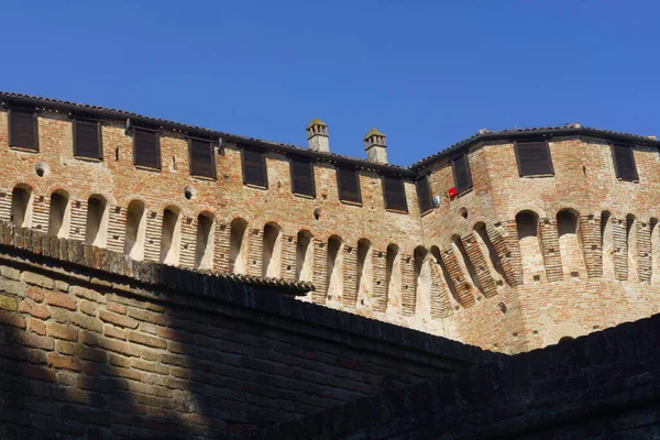 Gradara Provincia Pesaro Urbino Marche Italia Ciudad Histórica Rodeada Murallas — Foto de Stock