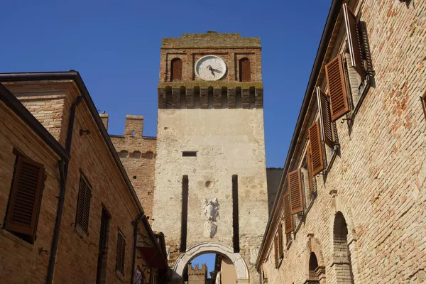 Gradara Província Pesaro Urbino Marche Itália Cidade Histórica Cercada Por — Fotografia de Stock