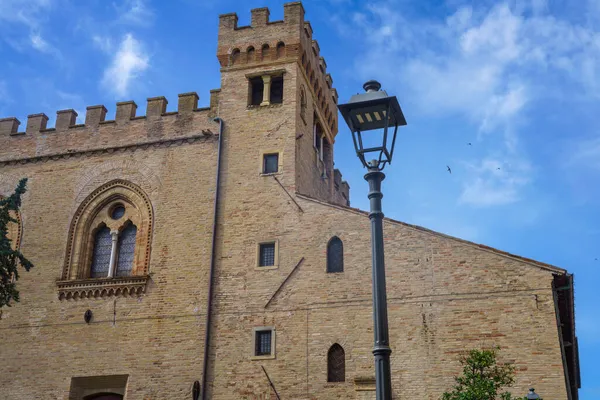 Palazzo Malatestiano Palacio Medieval Fano Provincia Pesaro Urbino Marcas Italia —  Fotos de Stock