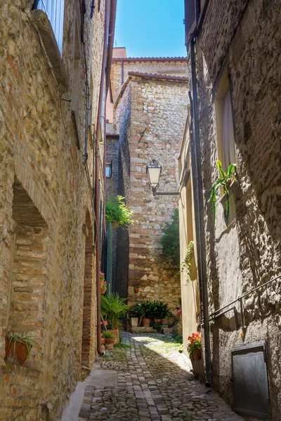 Verucchio Província Rimini Emilia Romagna Itália Rua Típica Velha — Fotografia de Stock