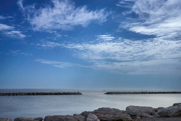 Costa Mar Adriatico Fano Província Pesaro Urbino Marche Itália Junho — Fotografia de Stock