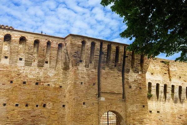 Zabytkowy Zamek Fano Prowincja Pesaro Urbino Marche Włochy — Zdjęcie stockowe