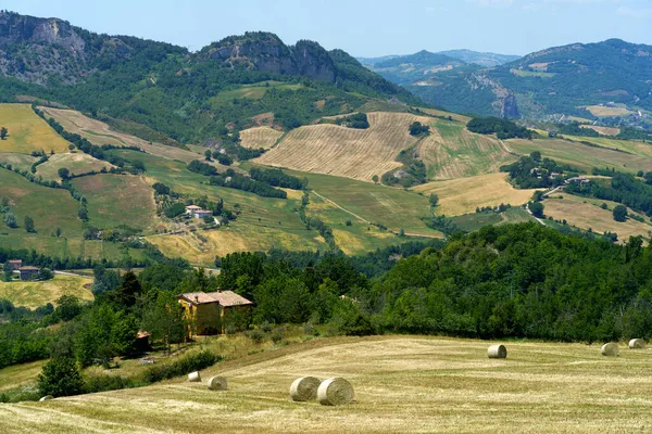 Landskap Våren Nära Verucchio Och San Marino Emilia Romagna Italien — Stockfoto