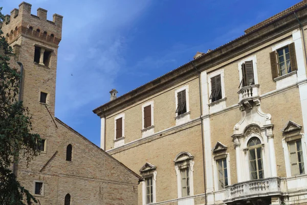 Palazzo Malatestiano Palacio Medieval Fano Provincia Pesaro Urbino Marcas Italia — Foto de Stock
