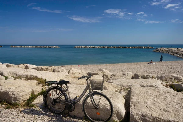 Die Küste Von Adriatico Meer Bei Fano Pesaro Urbino Provinz — Stockfoto