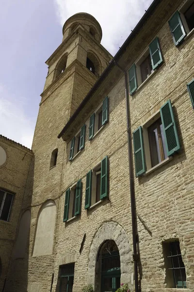 Mondavio Provincie Pesaro Urbino Marche Itálie Středověké Město Obklopené Hradbami — Stock fotografie