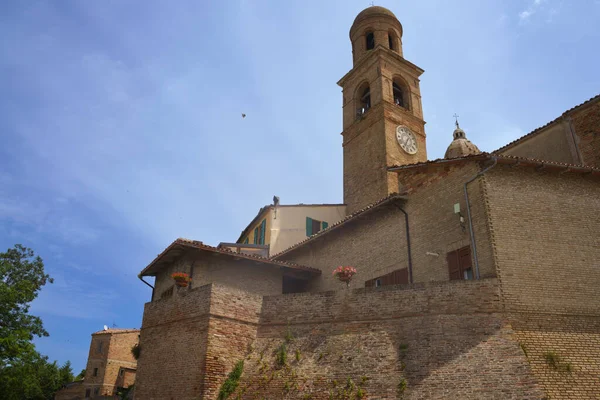 Mondavio Provincia Pesaro Urbino Marche Città Medievale Circondata Mura — Foto Stock