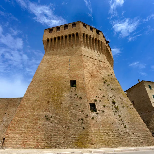 Mondavio Prowincja Pesaro Urbino Marche Włochy Średniowieczne Miasto Otoczone Murami — Zdjęcie stockowe