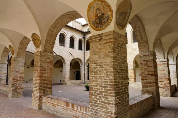 Ostra Vetere Prowincja Ancona Marche Włochy Zabytkowe Budynki Starym Mieście — Zdjęcie stockowe