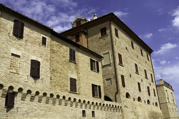 Corinaldo Provincia Ancona Marche Città Medievale Circondata Mura — Foto Stock