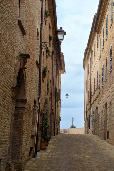 Mondavio Provincie Pesaro Urbino Marche Itálie Středověké Město Obklopené Hradbami — Stock fotografie