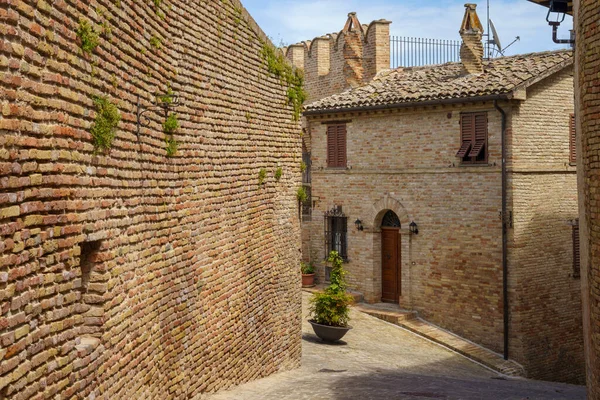Corinaldo Província Ancona Marche Itália Cidade Medieval Cercada Por Muralhas — Fotografia de Stock