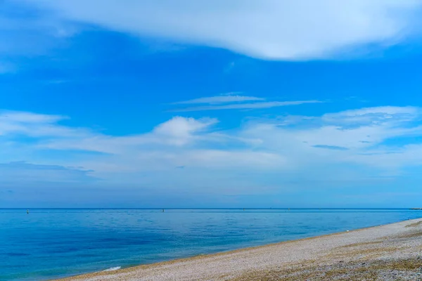 Porto Sant Elpidio Prowincja Fermo Marche Włochy Plaża Wiosną Czerwiec — Zdjęcie stockowe