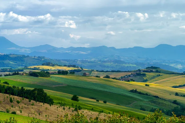 Landschap Langs Weg Van Ostra Vetere Naar Cingoli Provincie Ancona — Stockfoto
