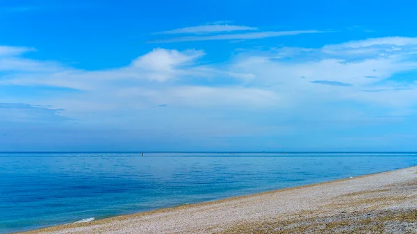 Porto Sant Elpidio Prowincja Fermo Marche Włochy Plaża Wiosną Czerwiec — Zdjęcie stockowe