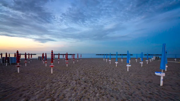 Porto San Giorgio Província Fermo Marche Itália Praia Noite Junho — Fotografia de Stock